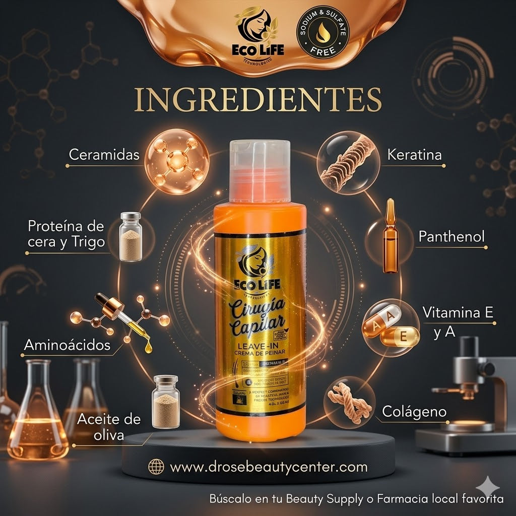 ECOLIFE TECHNOLOGIES Cirugía Capilar Leave-In 4 oz