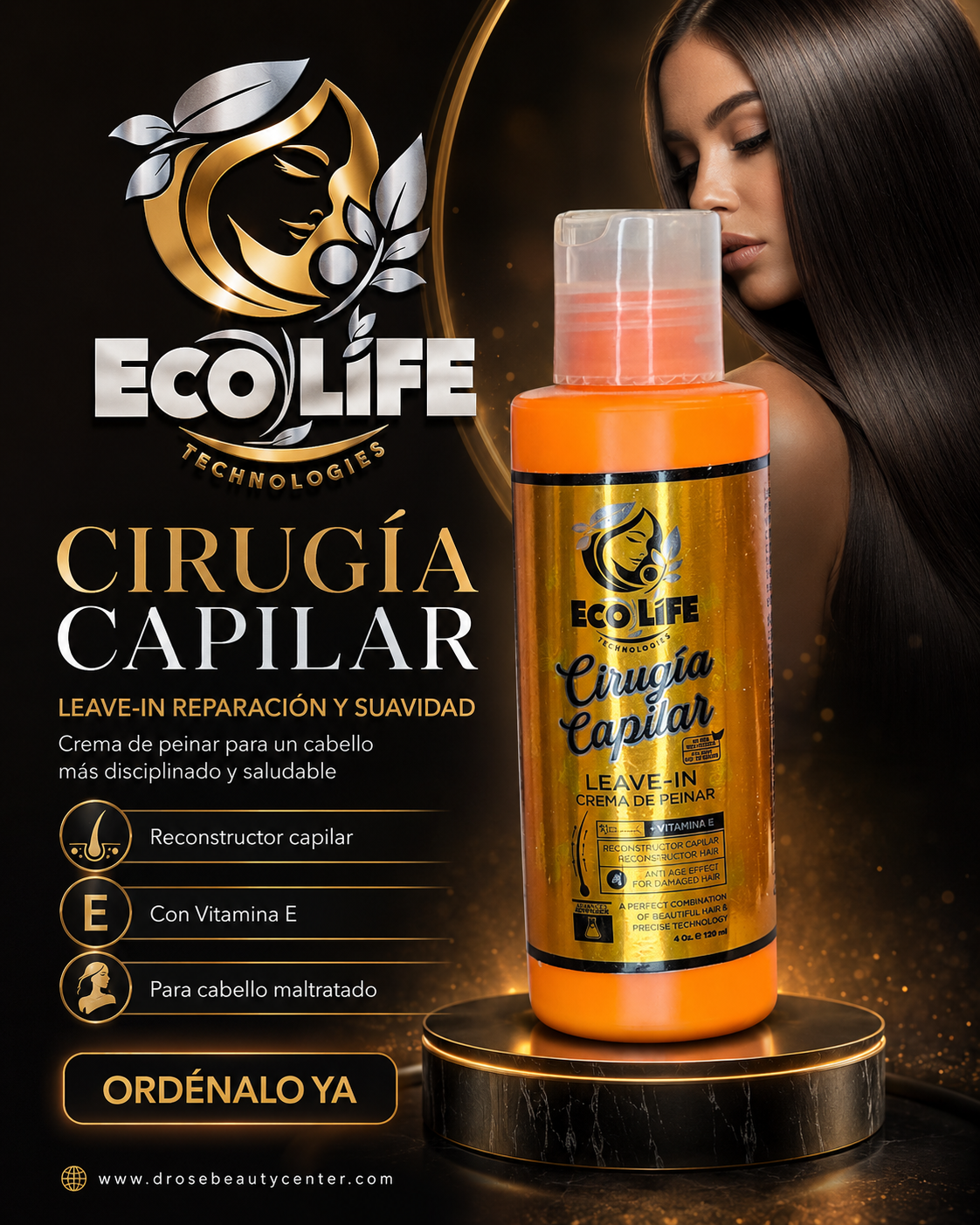 ECOLIFE TECHNOLOGIES Cirugía Capilar Leave-In 4 oz