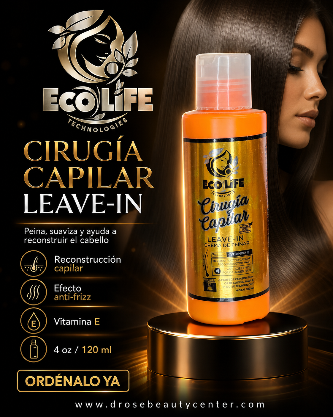 ECOLIFE TECHNOLOGIES Cirugía Capilar Leave-In 4 oz