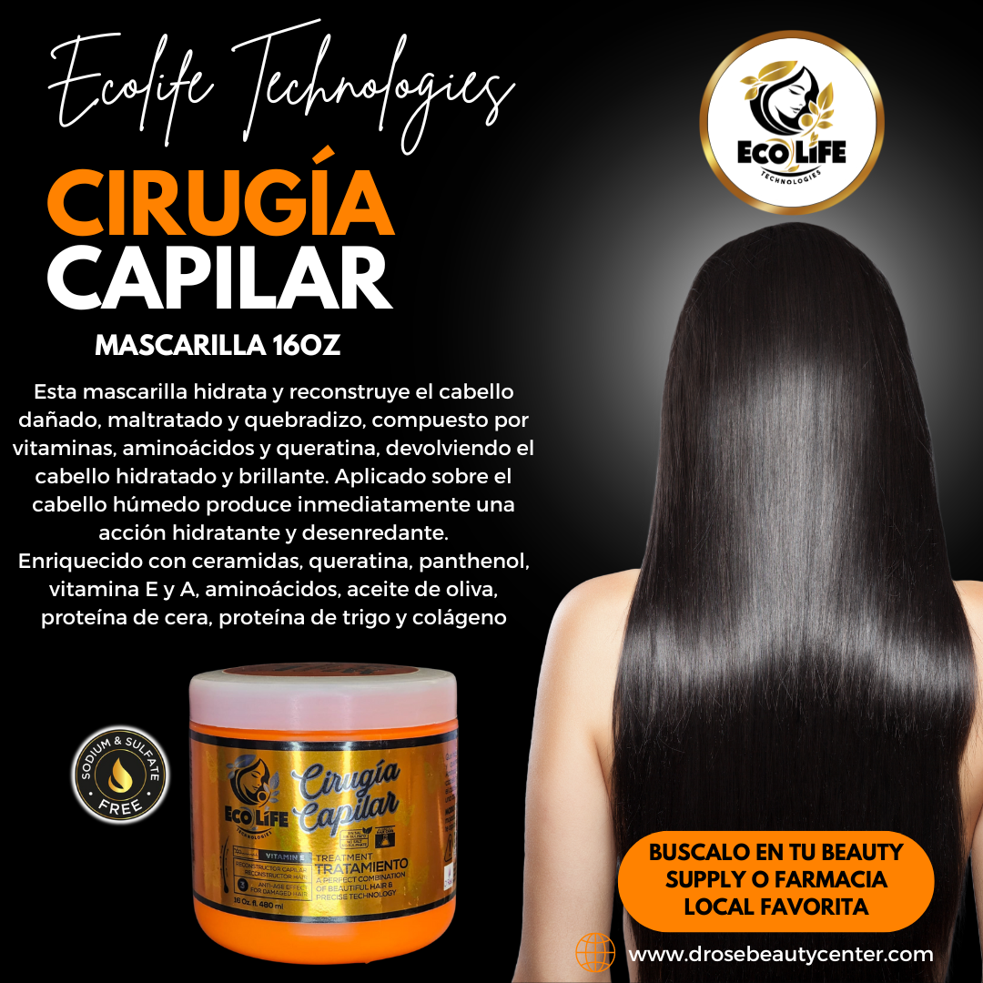 💛 ECOLIFE TECHNOLOGIES – CIRUGÍA CAPILAR MASCARILLA 16oz