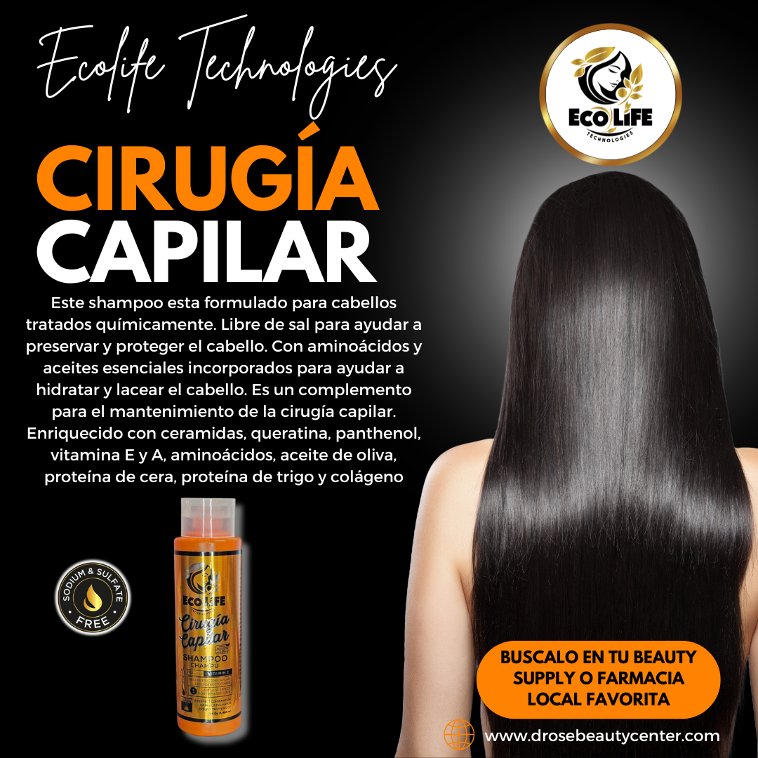 💛ECOLIFE TECHNOLOGIES – CIRUGÍA CAPILAR SHAMPOO 16oz