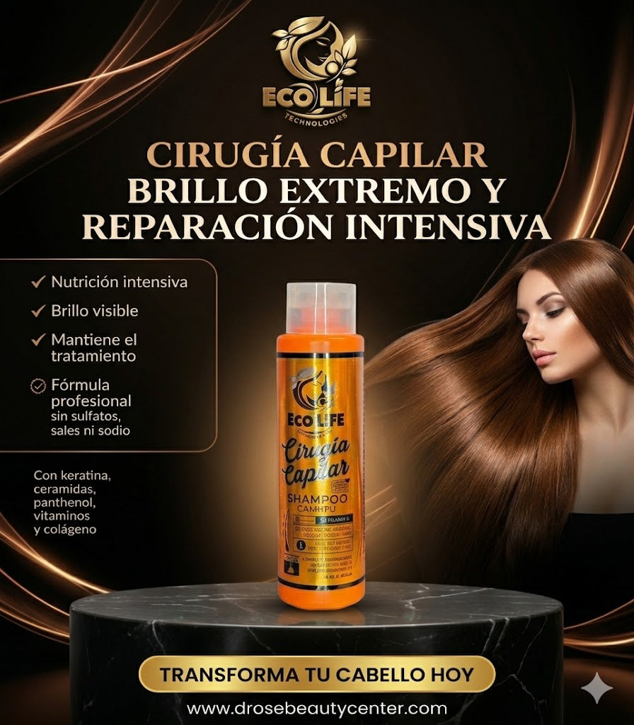 ECOLIFE TECHNOLOGIES Cirugía Capilar Shampoo 16 oz