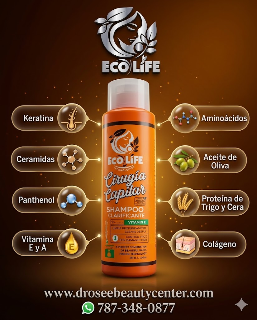 ECOLIFE TECHNOLOGIES Cirugía Capilar Shampoo Clarificante 16 oz