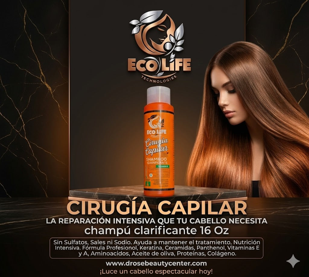 ECOLIFE TECHNOLOGIES Cirugía Capilar Shampoo Clarificante 16 oz