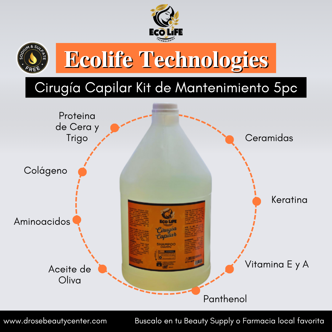 💛 ECOLIFE TECHNOLOGIES – CIRUGÍA CAPILAR SHAMPOO GALÓN