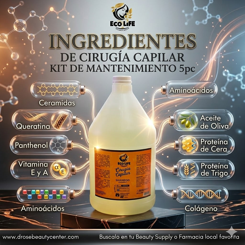 ECOLIFE TECHNOLOGIES Cirugía Capilar Shampoo Galón
