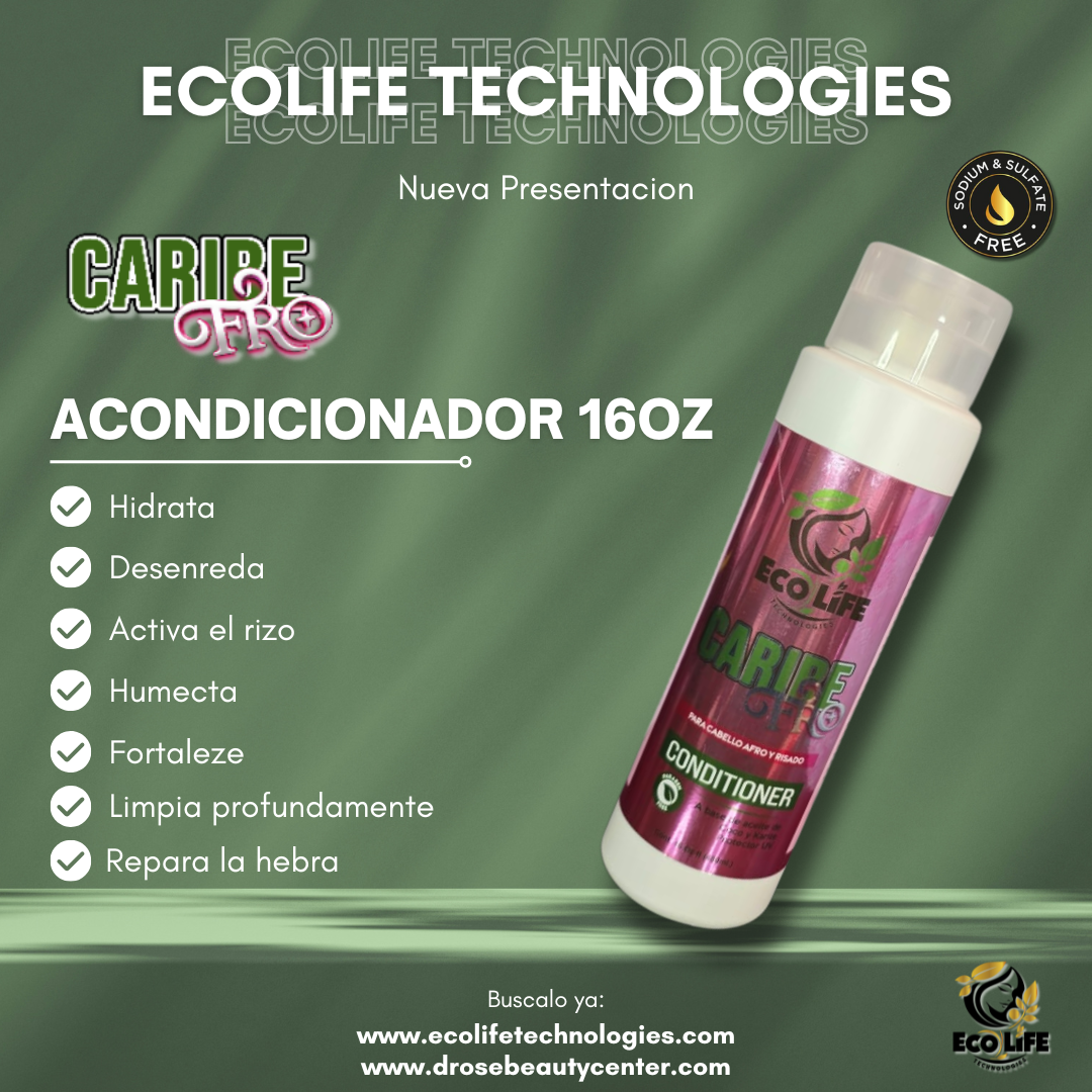 ECOLIFE TECHNOLOGIES CARIBE FRO ACONDICIONADOR 16OZ ETCFA16