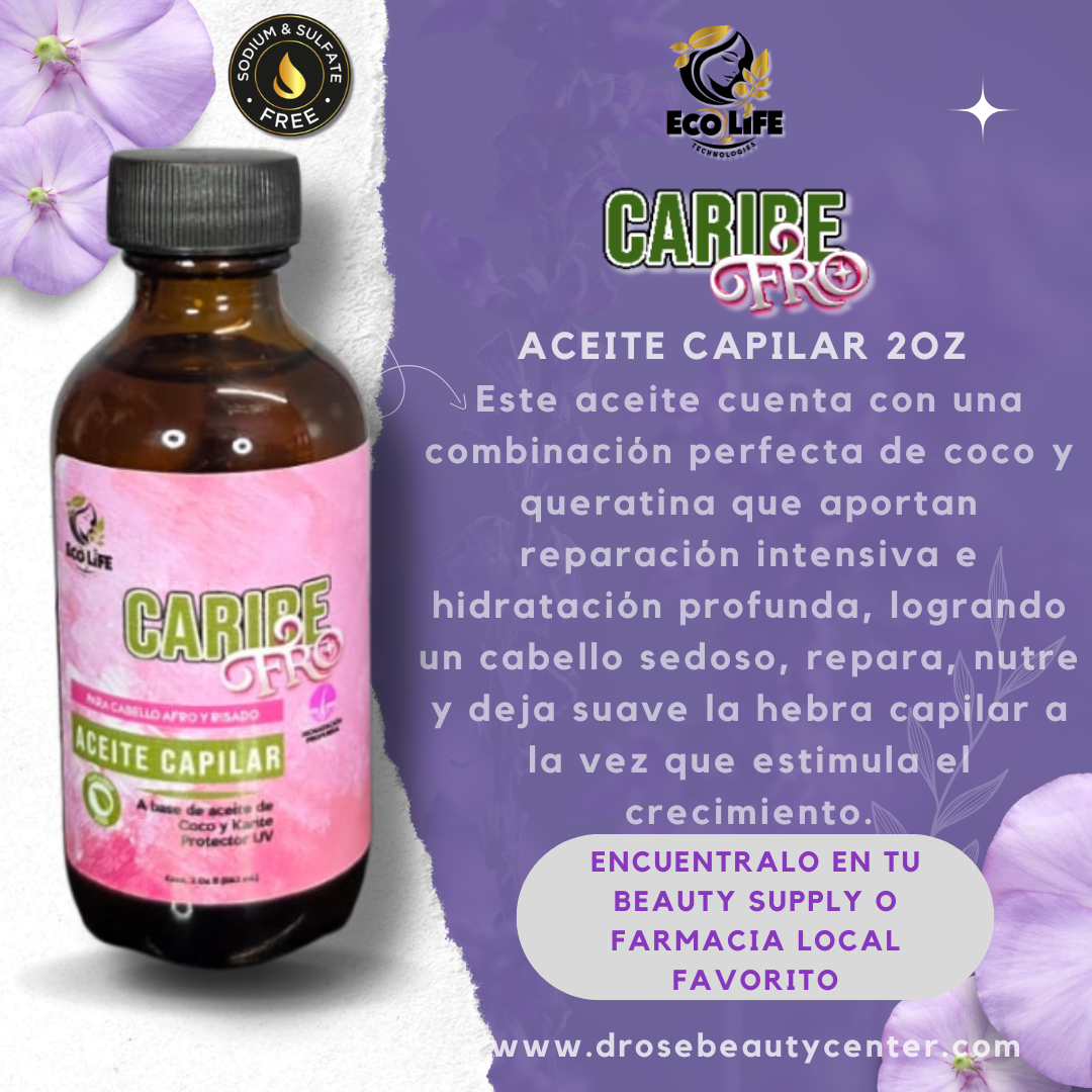 🧴 ECOLIFE TECHNOLOGIES – CARIBE FRO ACEITE CAPILAR 2oz