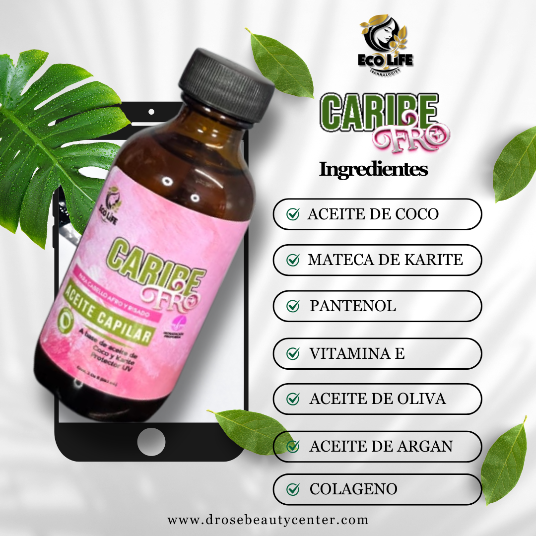 🧴 ECOLIFE TECHNOLOGIES – CARIBE FRO ACEITE CAPILAR 2oz