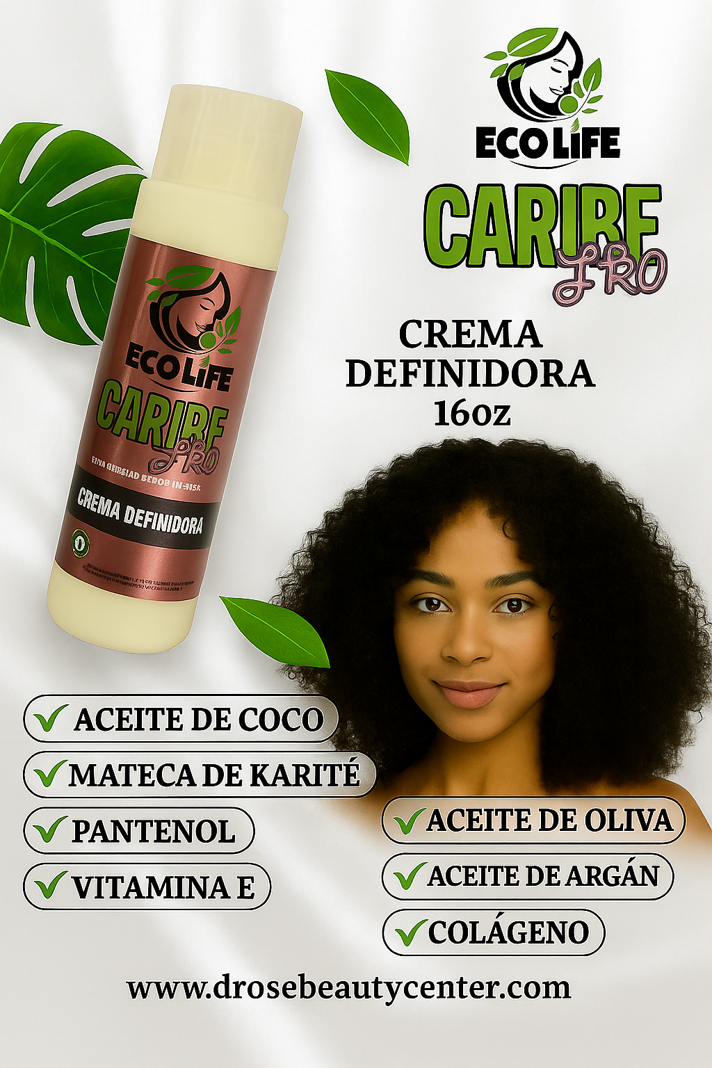 ✨ ECOLIFE TECHNOLOGIES – CARIBE FRO CREMA DEFINIDORA 16oz (ETCFCD16)