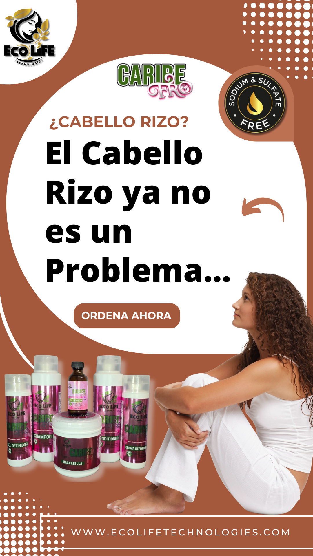 🧴 ECOLIFE TECHNOLOGIES – CARIBE FRO ACEITE CAPILAR 2oz