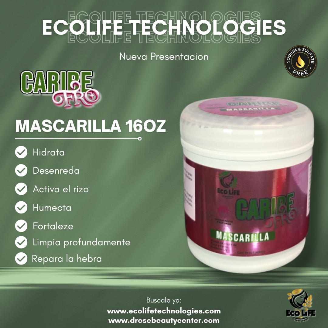 🧴 ECOLIFE TECHNOLOGIES – CARIBE FRO MASCARILLA 16oz (ETCFM16)