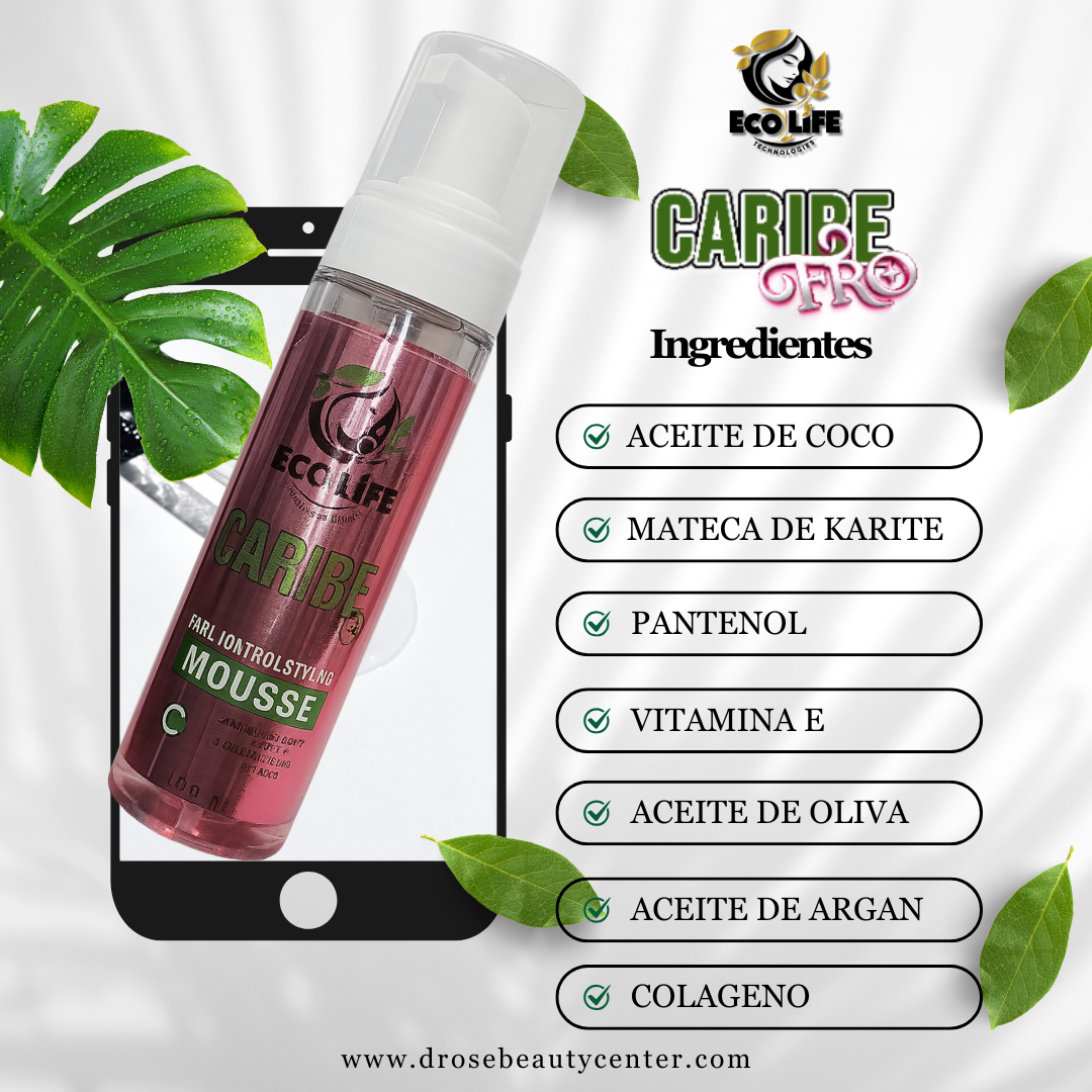 🧴 ECOLIFE TECHNOLOGIES – CARIBE FRO MOUSSE 8oz