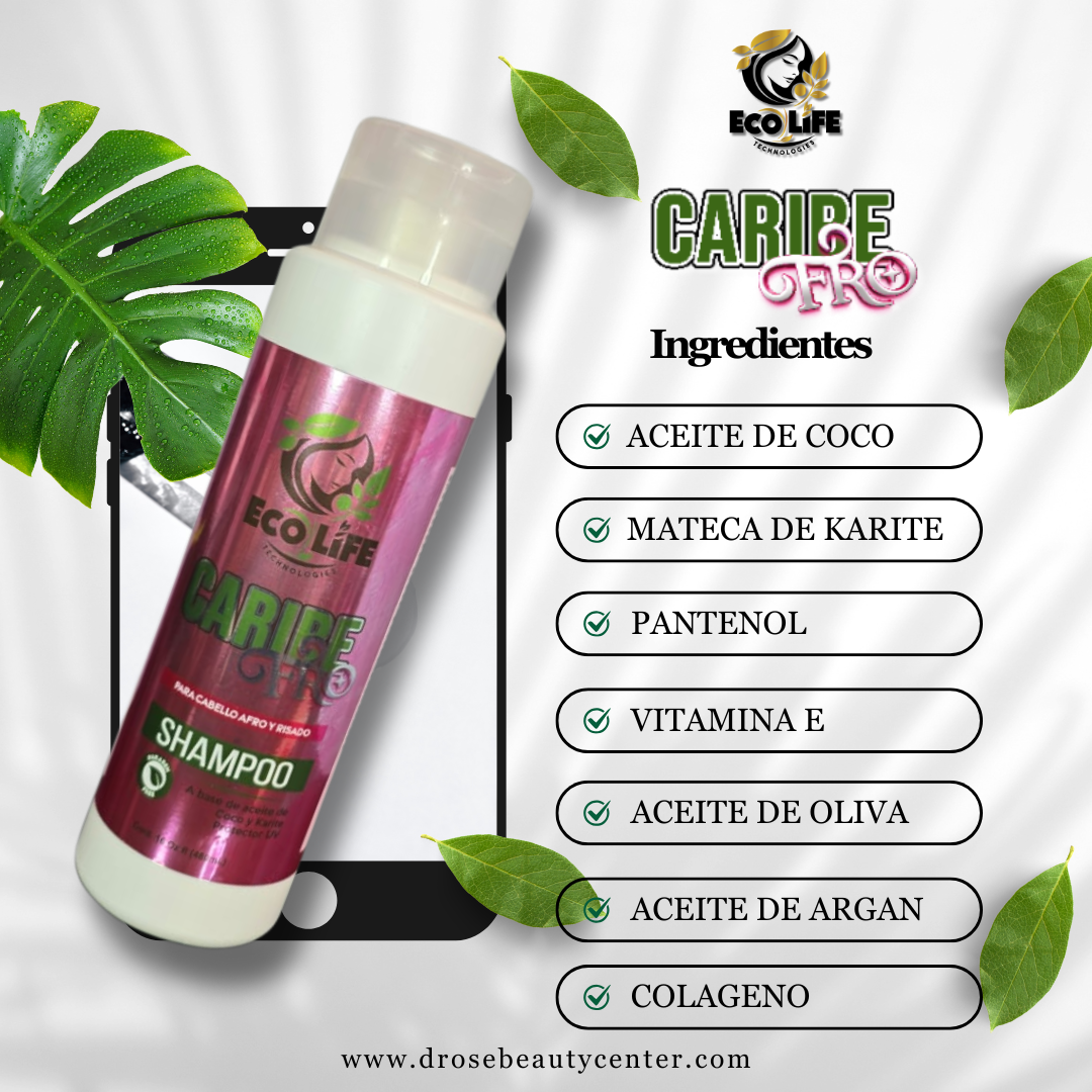 🧴 ECOLIFE TECHNOLOGIES – Caribe Fro Shampoo 16 oz (ETCFSH16)