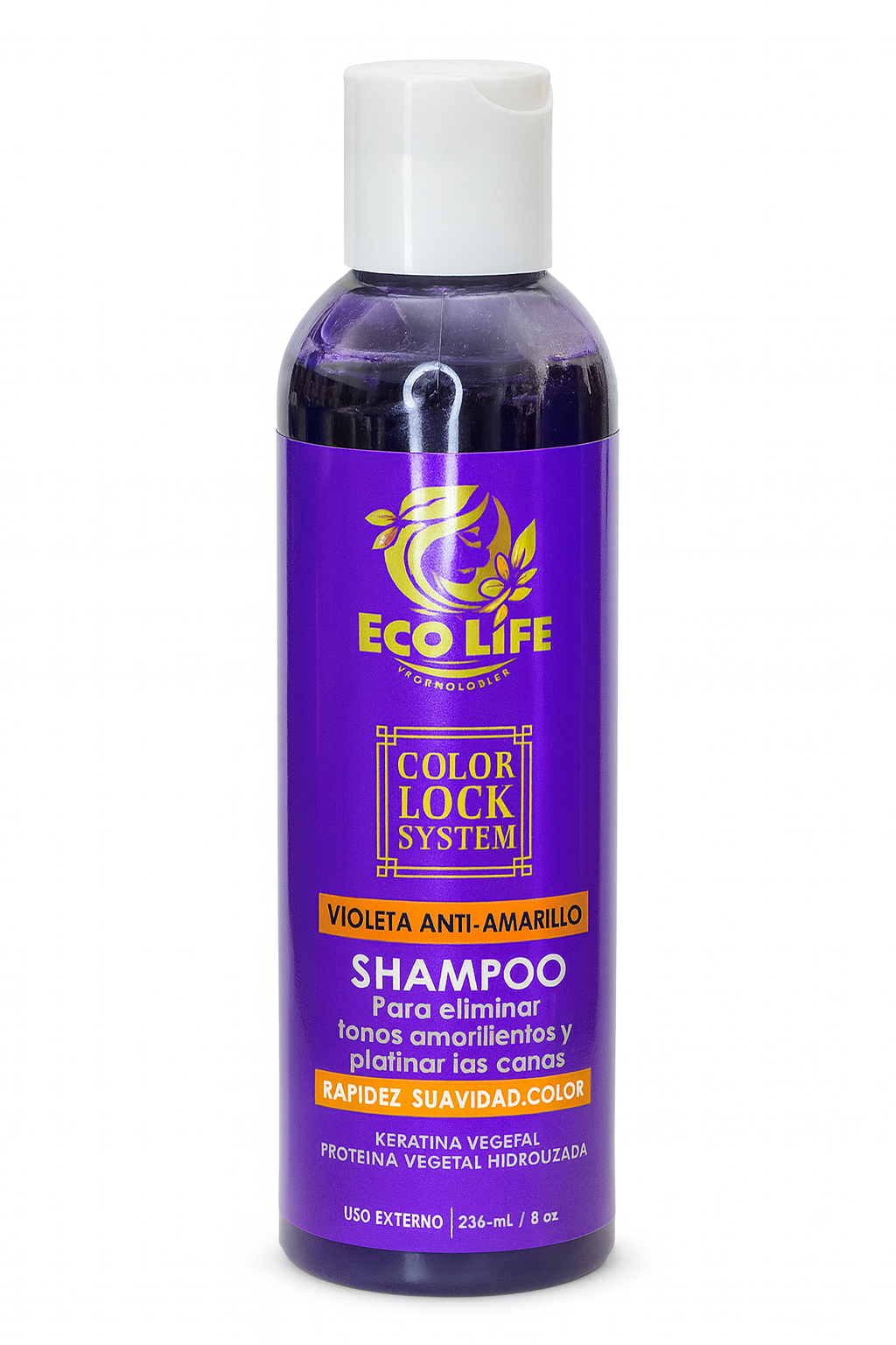 💜 ECOLIFE TECHNOLOGIES – COLOR LOCK SYSTEM SHAMPOO ANTI-AMARILLO 8oz