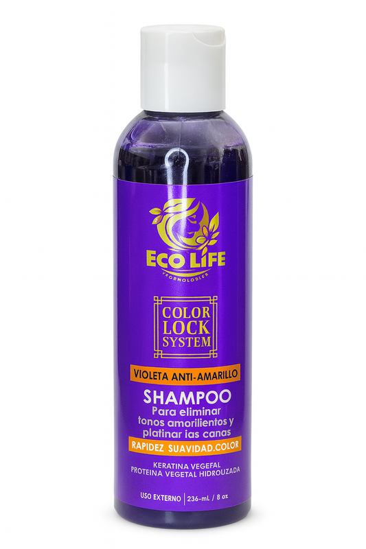 💜 ECOLIFE TECHNOLOGIES – COLOR LOCK SYSTEM SHAMPOO ANTI-AMARILLO 8oz