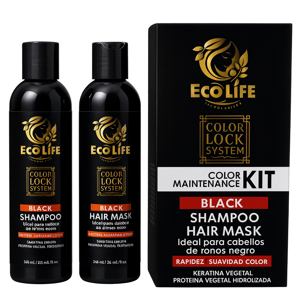 🖤 ECOLIFE TECHNOLOGIES – COLOR LOCK SYSTEM KIT BLACK 2PZ (8oz)