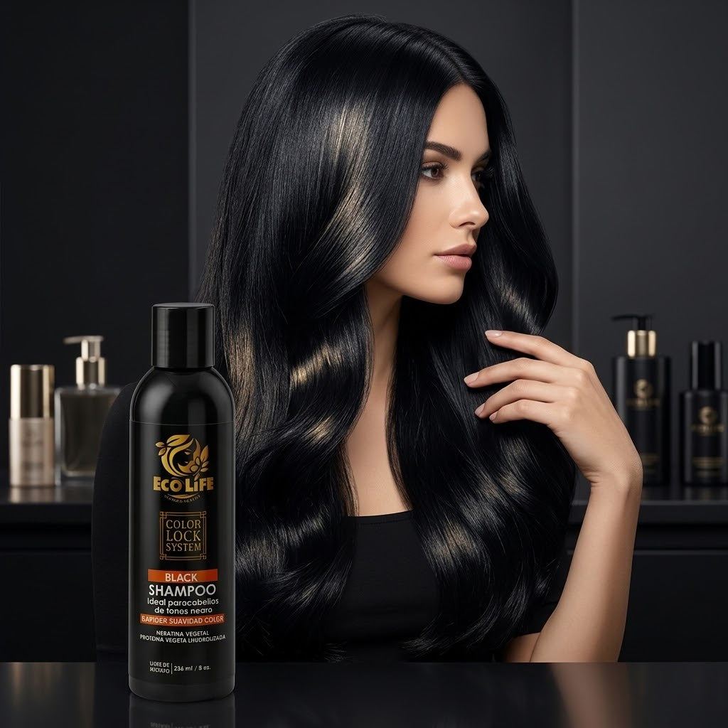 ECOLIFE Color Lock System Black Shampoo 8 oz
