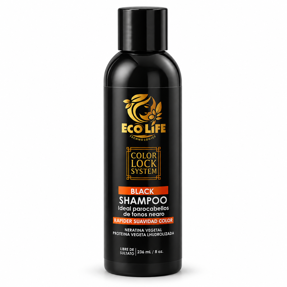 ECOLIFE Color Lock System Black Shampoo 8 oz