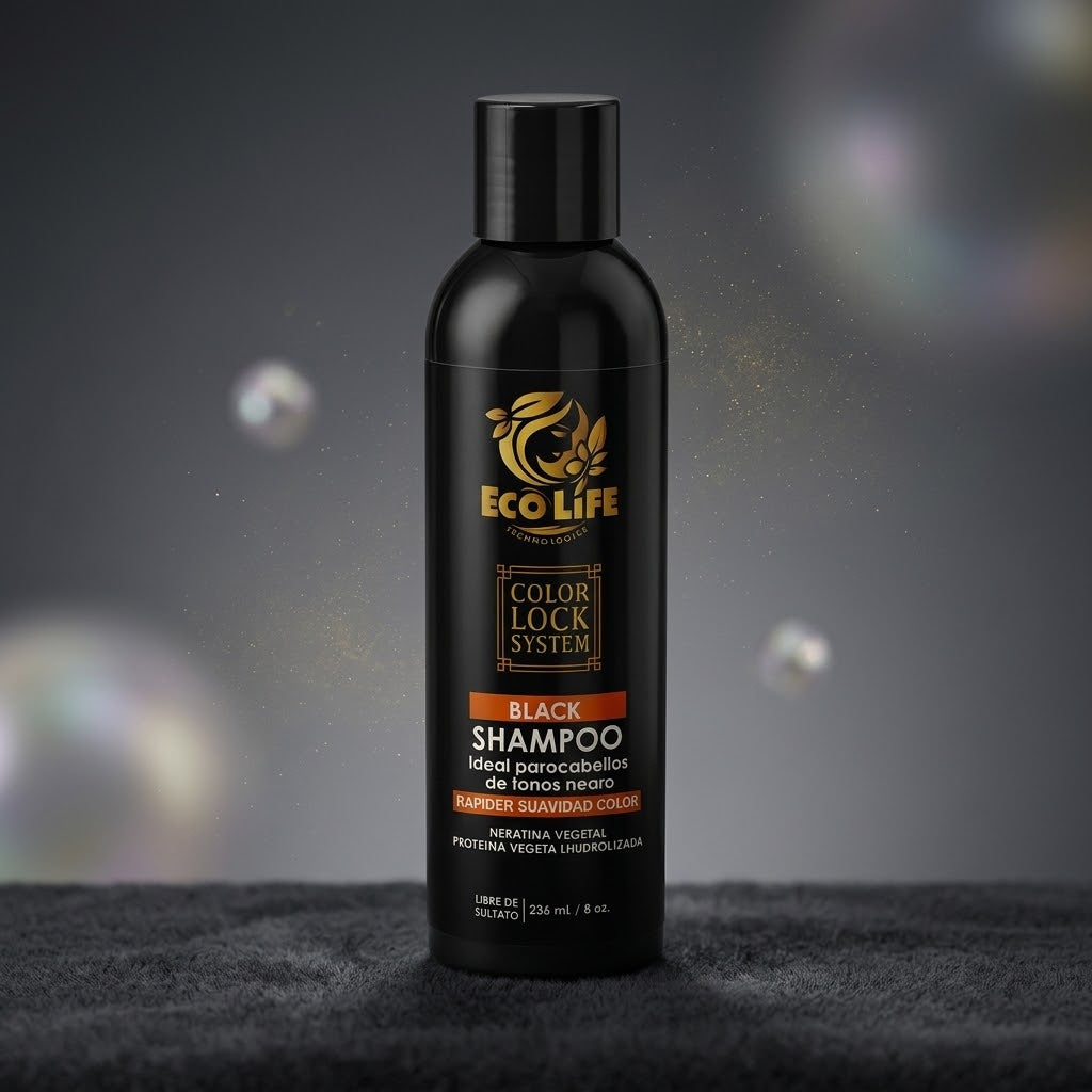 ECOLIFE Color Lock System Black Shampoo 8 oz
