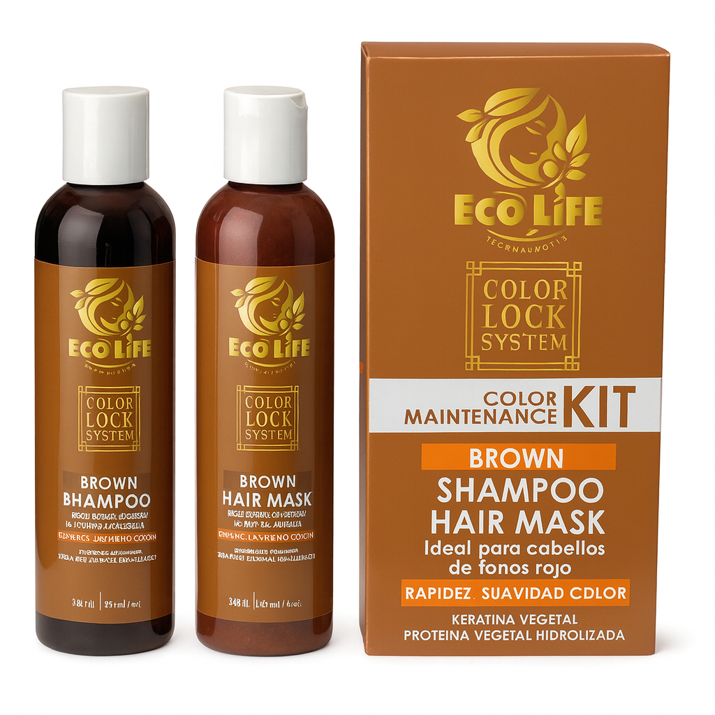🤎 ECOLIFE TECHNOLOGIES – COLOR LOCK SYSTEM BROWN SHAMPOO 8oz