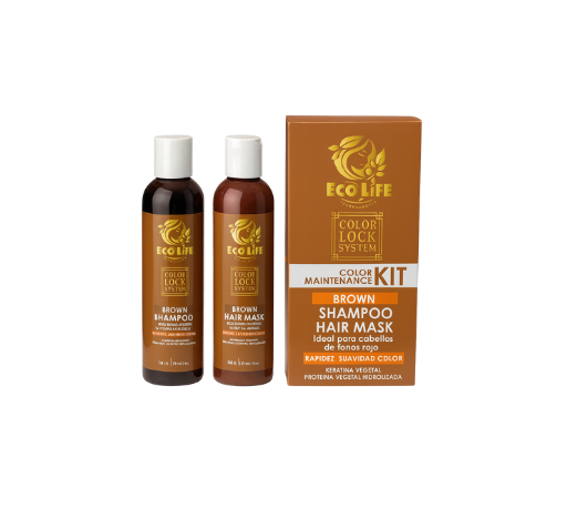 🤎 ECOLIFE TECHNOLOGIES – COLOR LOCK SYSTEM KIT BROWN 2PZ (8oz)