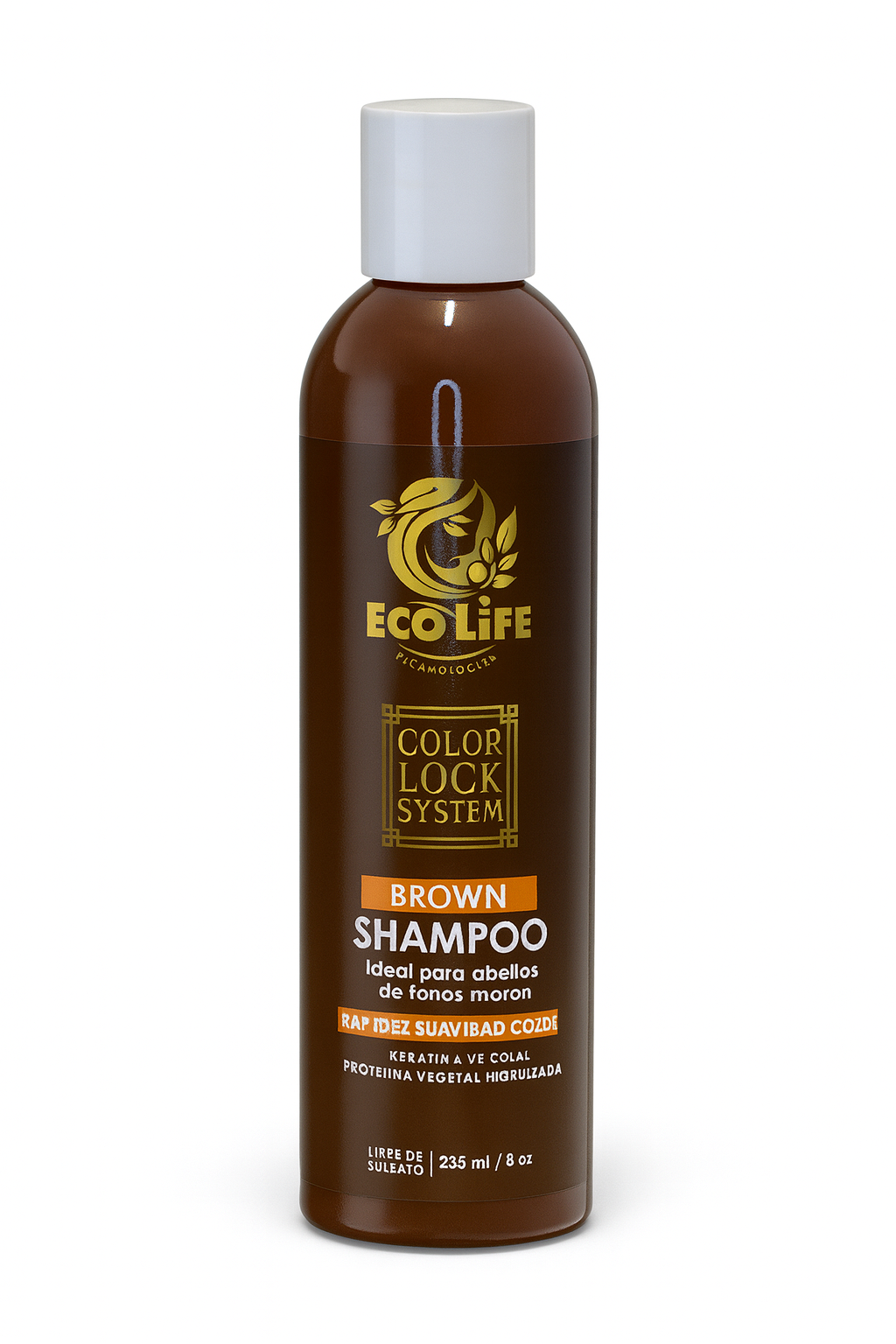 🤎 ECOLIFE TECHNOLOGIES – COLOR LOCK SYSTEM BROWN SHAMPOO 8oz