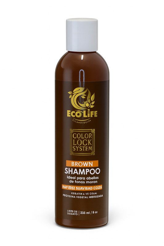 🤎 ECOLIFE TECHNOLOGIES – COLOR LOCK SYSTEM BROWN SHAMPOO 8oz