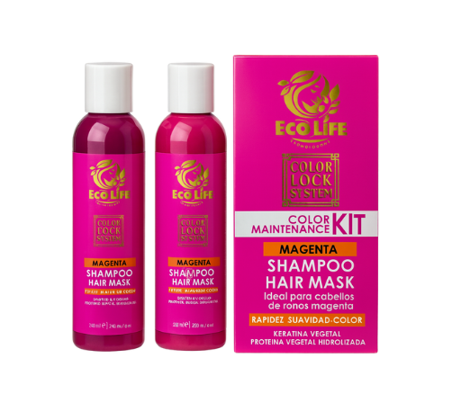 💗 ECOLIFE TECHNOLOGIES COLOR LOCK SYSTEM – MAGENTA HAIR MASK 8oz