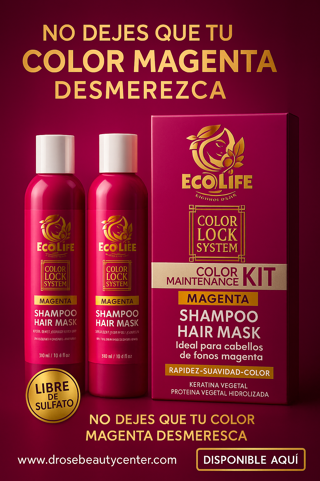 ECOLIFE TECHNOLOGIES – COLOR LOCK SYSTEM KIT MAGENTA 2PZ (8oz)