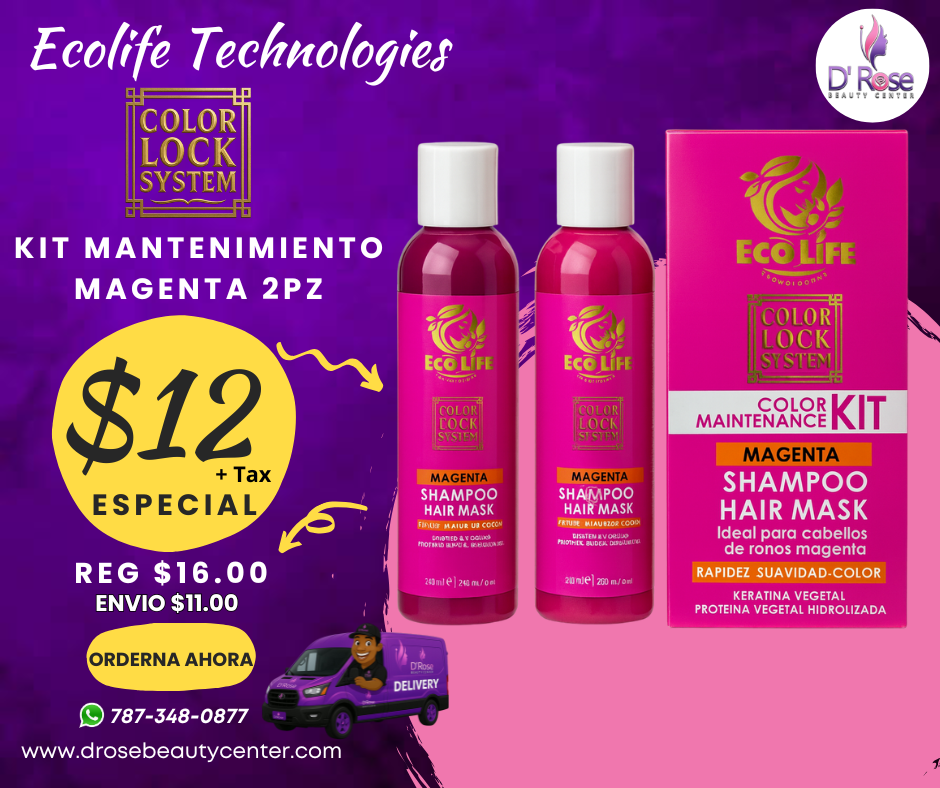 ECOLIFE TECHNOLOGIES – COLOR LOCK SYSTEM KIT MAGENTA 2PZ (8oz)