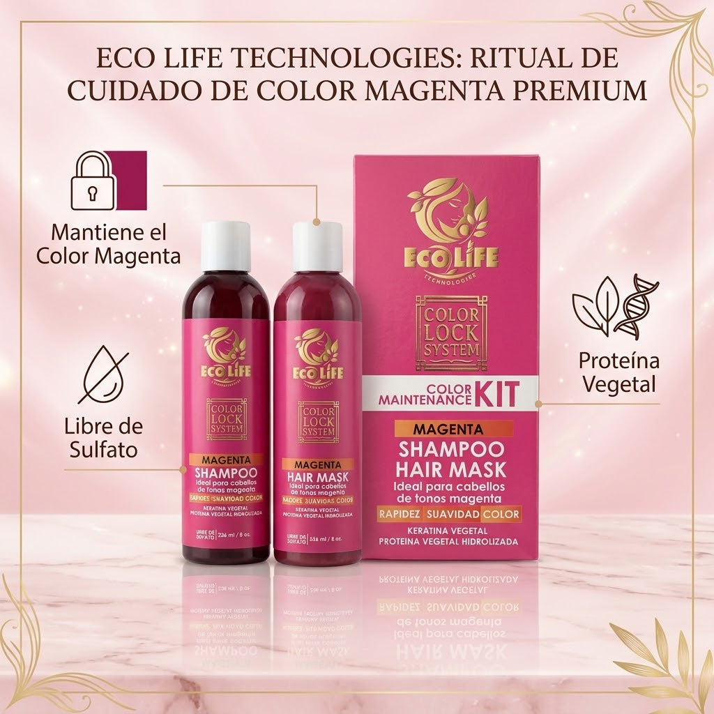 ECOLIFE Color Lock System Kit Magenta 2 Piezas – 8 oz