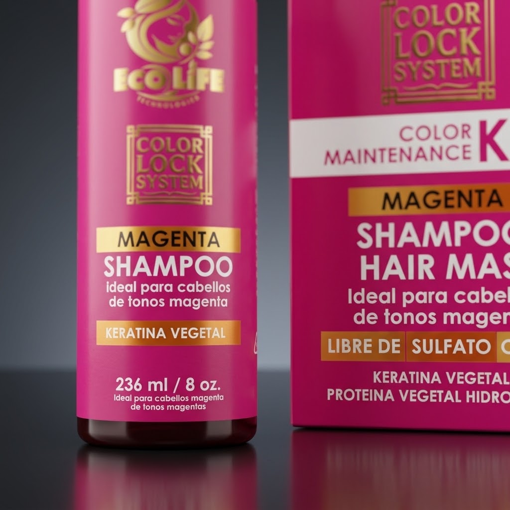 ECOLIFE Color Lock System Kit Magenta 2 Piezas – 8 oz