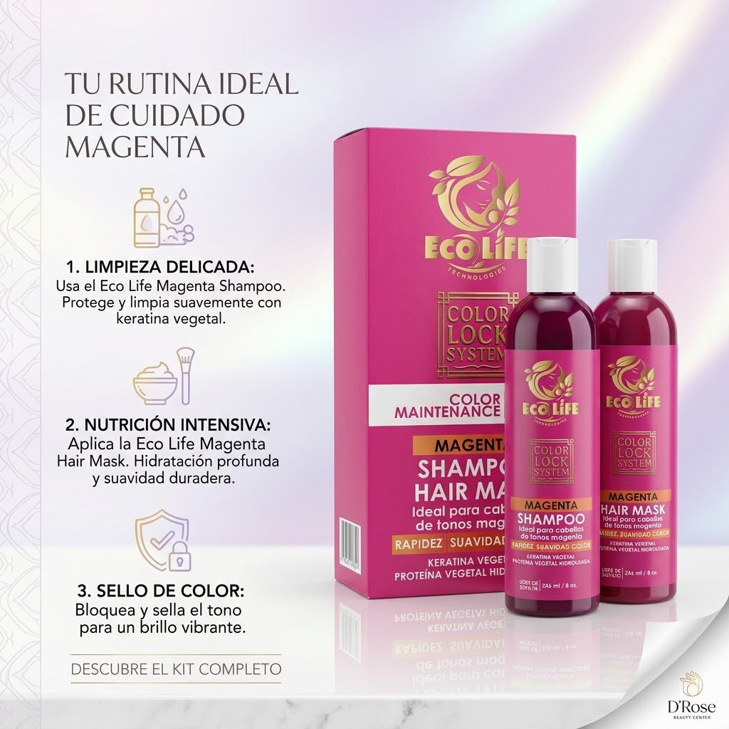 ECOLIFE Color Lock System Kit Magenta 2 Piezas – 8 oz
