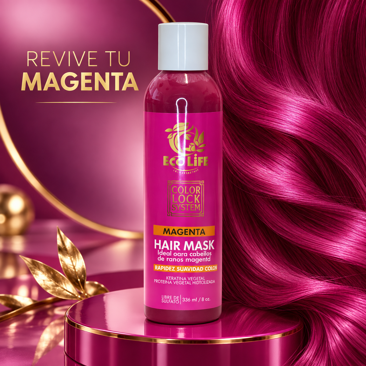 ECOLIFE Color Lock System Magenta Hair Mask 8 oz