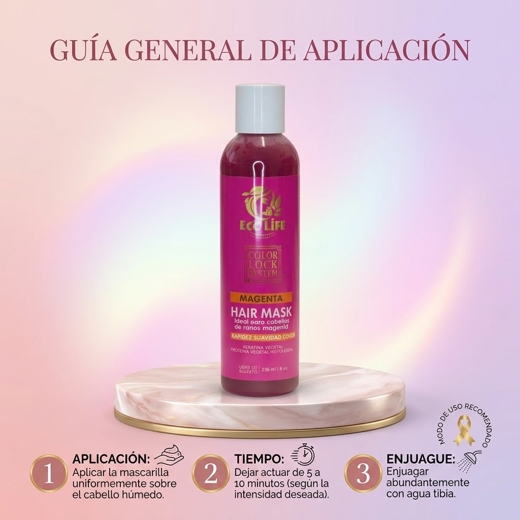 ECOLIFE Color Lock System Magenta Hair Mask 8 oz