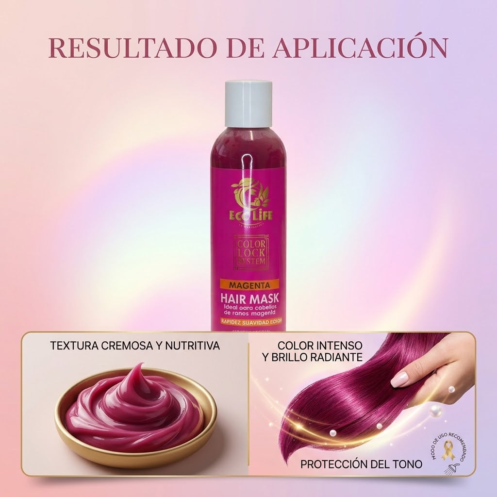 ECOLIFE Color Lock System Magenta Hair Mask 8 oz