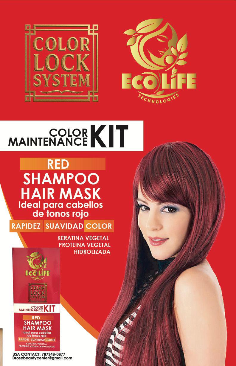 ECOLIFE TECHNOLOGIES – COLOR LOCK SYSTEM RED SHAMPOO 8oz