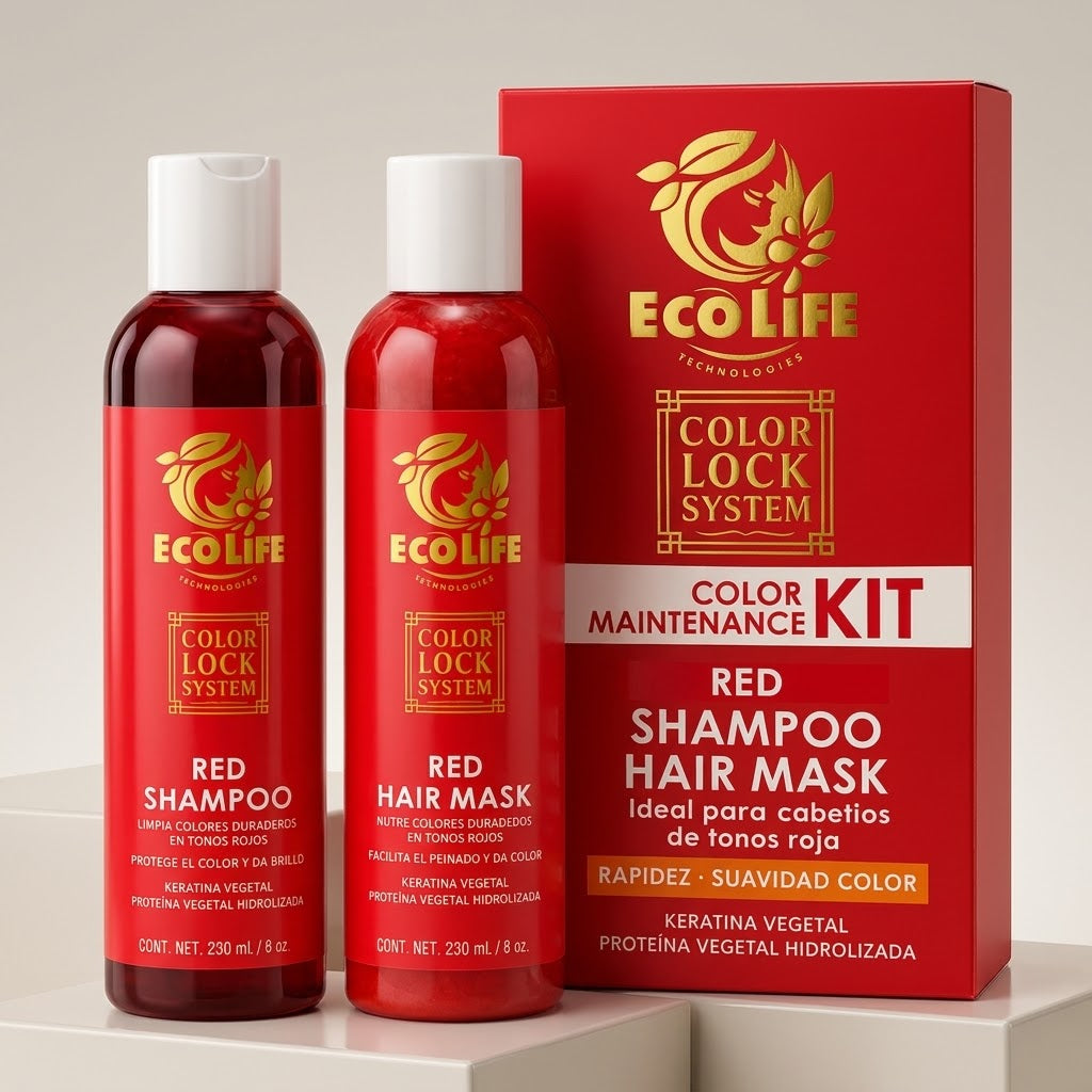 ECOLIFE Color Lock System Kit Red 2PZ 8 oz