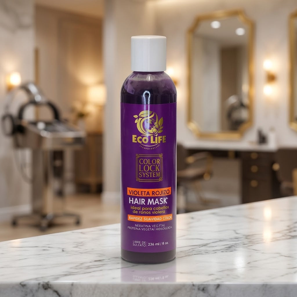 ECOLIFE Technologies Color Lock Hair Mask Violeta Rojizo 8 oz – ETCLSRVM