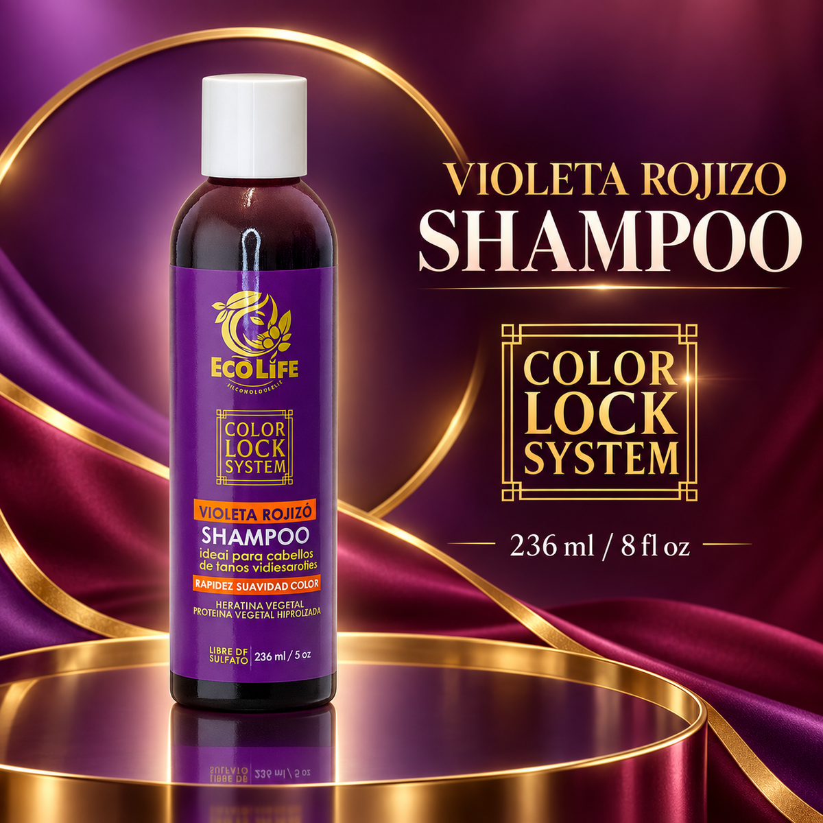 COLIFE Color Lock System Violeta Rojizo Shampoo 236 ml / 8 fl oz