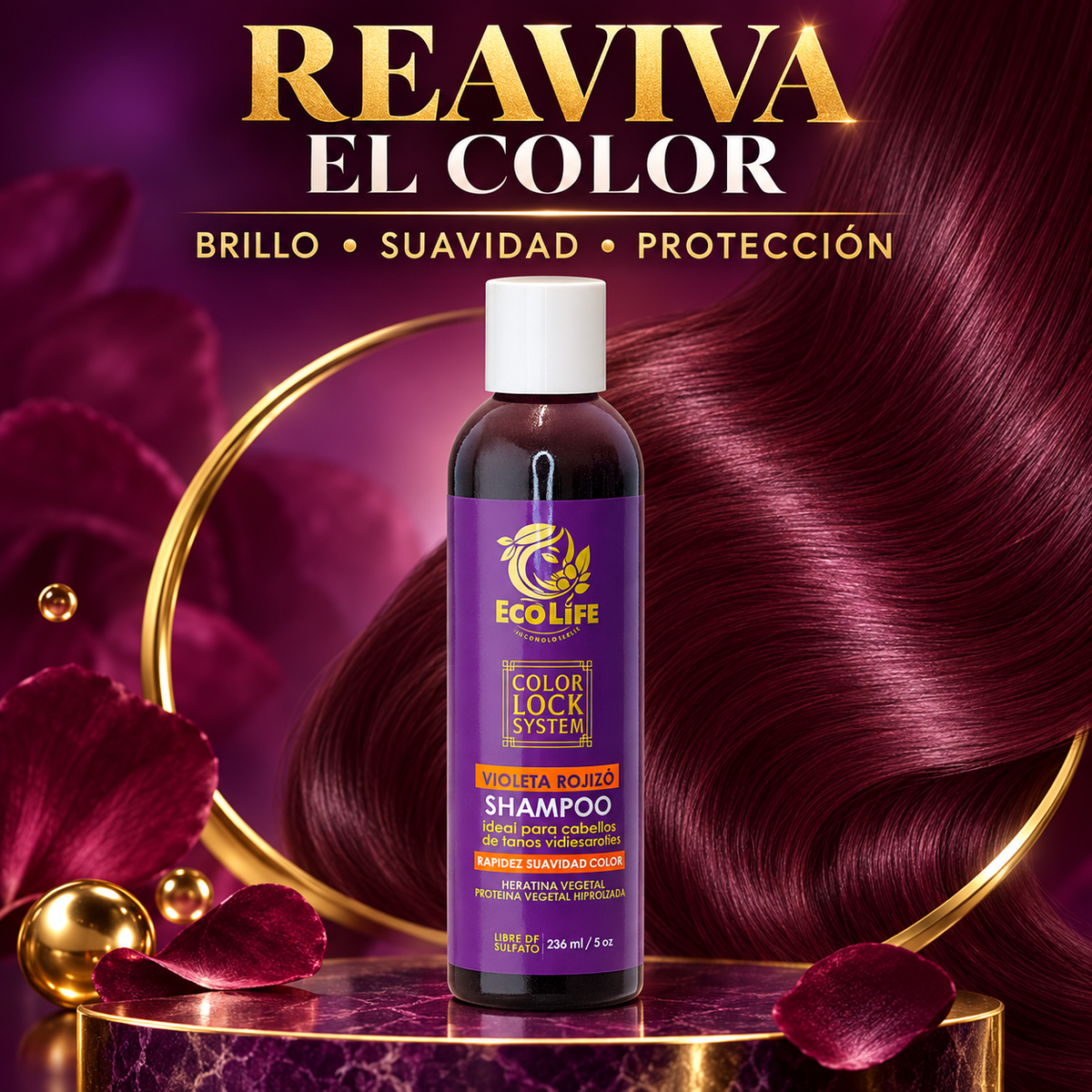 COLIFE Color Lock System Violeta Rojizo Shampoo 236 ml / 8 fl oz