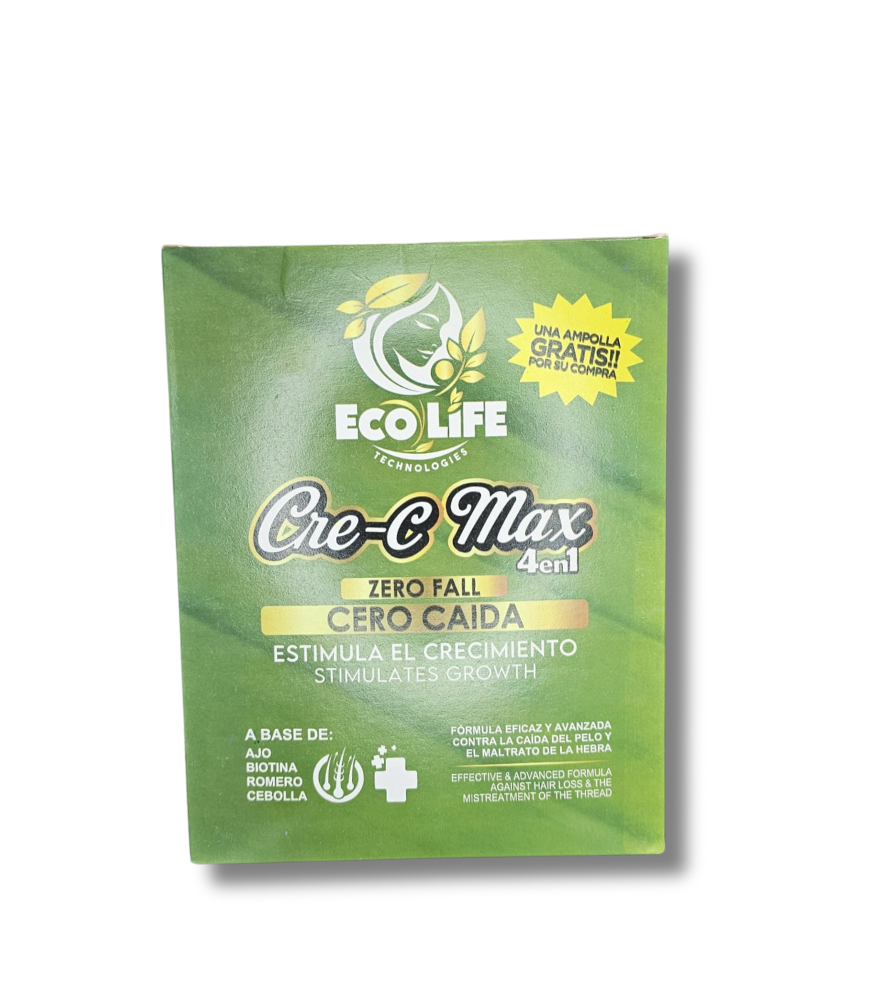🌿 ECOLIFE TECHNOLOGIES Cre-C Max 4 en 1 – Kit Mantenimiento Capilar 5 Piezas