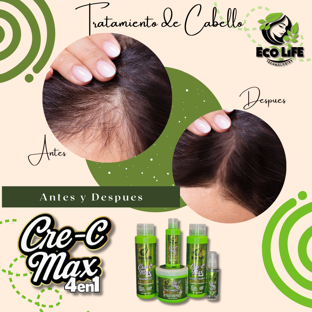 🌿 Ecolife Technologies – Cre-C Max 4 en 1 Acondicionador 16oz