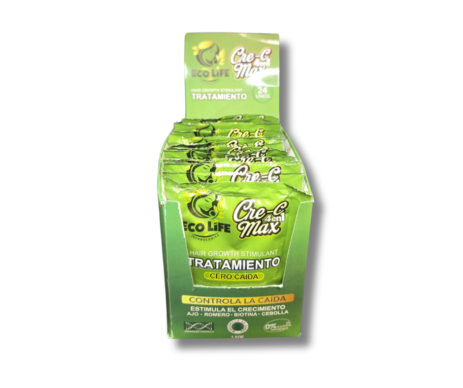 🌿 ECOLIFE TECHNOLOGIES Cre-C Max 4 en 1 Mascarilla Capilar | 1.5 oz (Cero Caída – Estimula el Crecimiento)