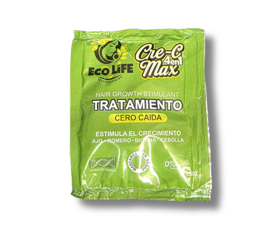🌿 ECOLIFE TECHNOLOGIES Cre-C Max 4 en 1 Mascarilla Capilar | 1.5 oz (Cero Caída – Estimula el Crecimiento)