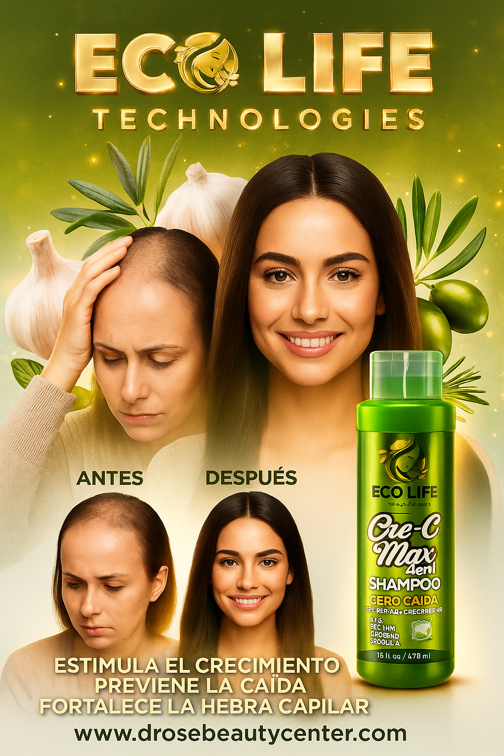 ECOLIFE TECHNOLOGIES – Cre-C Max 4 en 1 Shampoo 16oz