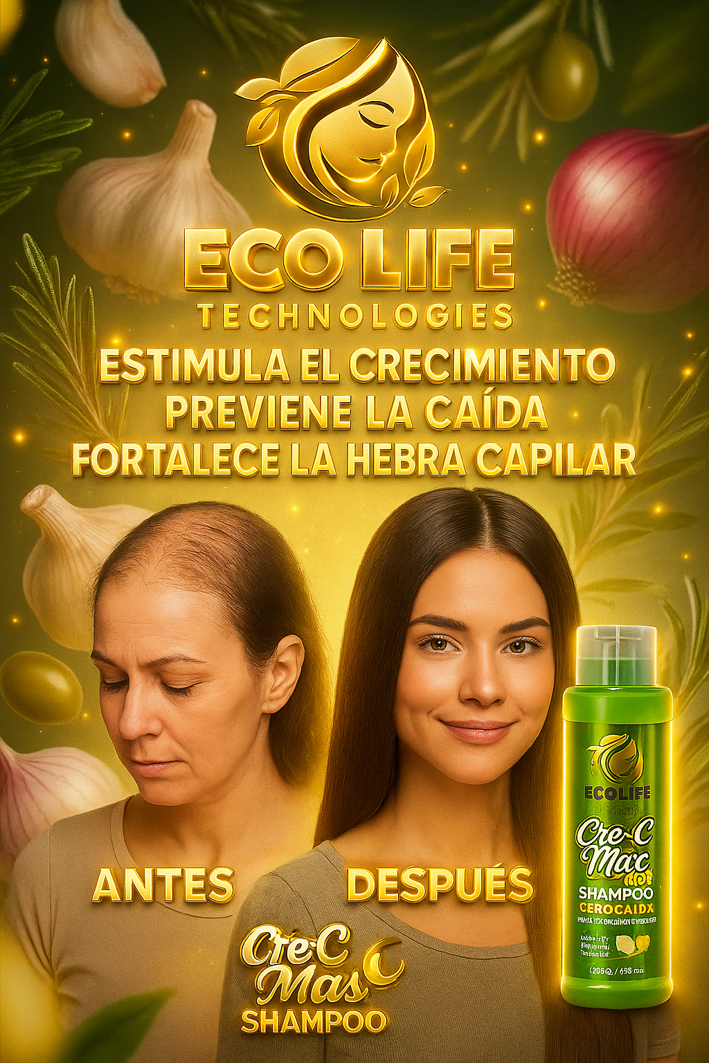 ECOLIFE TECHNOLOGIES – Cre-C Max 4 en 1 Shampoo 16oz