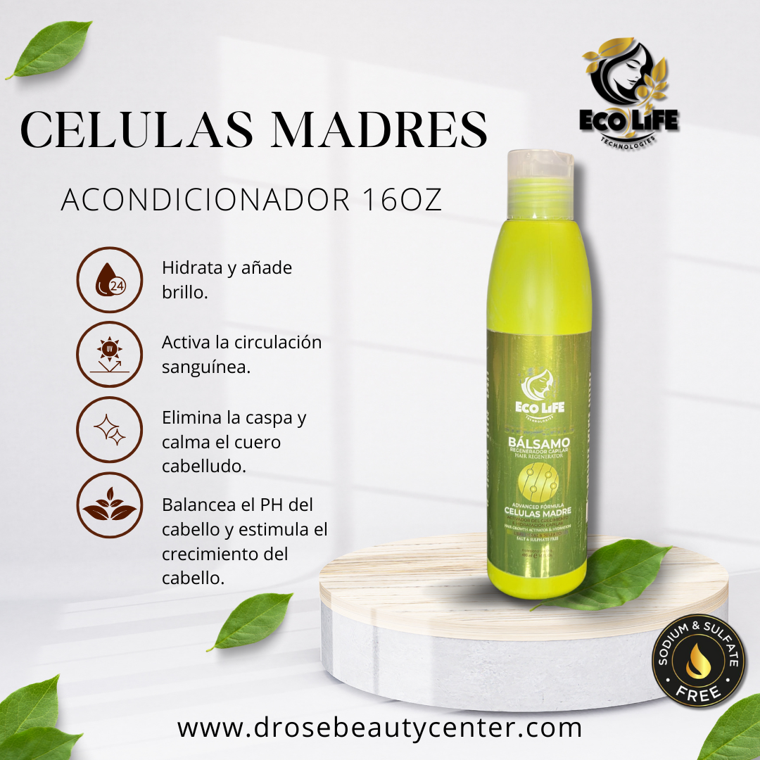 Acondicionador Capilar con Células Madre – ECOLIFE TECHNOLOGIES 16 oz