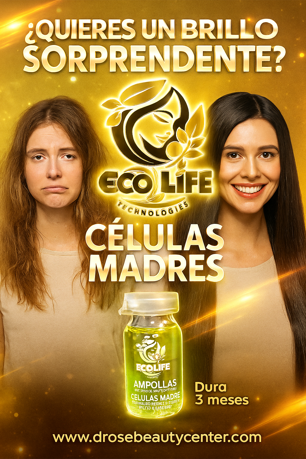 💚 ECOLIFE TECHNOLOGIES – AMPOLLA CAPILAR CÉLULAS MADRE 15 mL